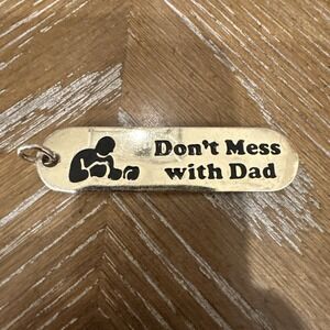 Don't Mess With Dad Vintage Key Chain. Gift For Dad. Father's Day Gift. Boxing‎